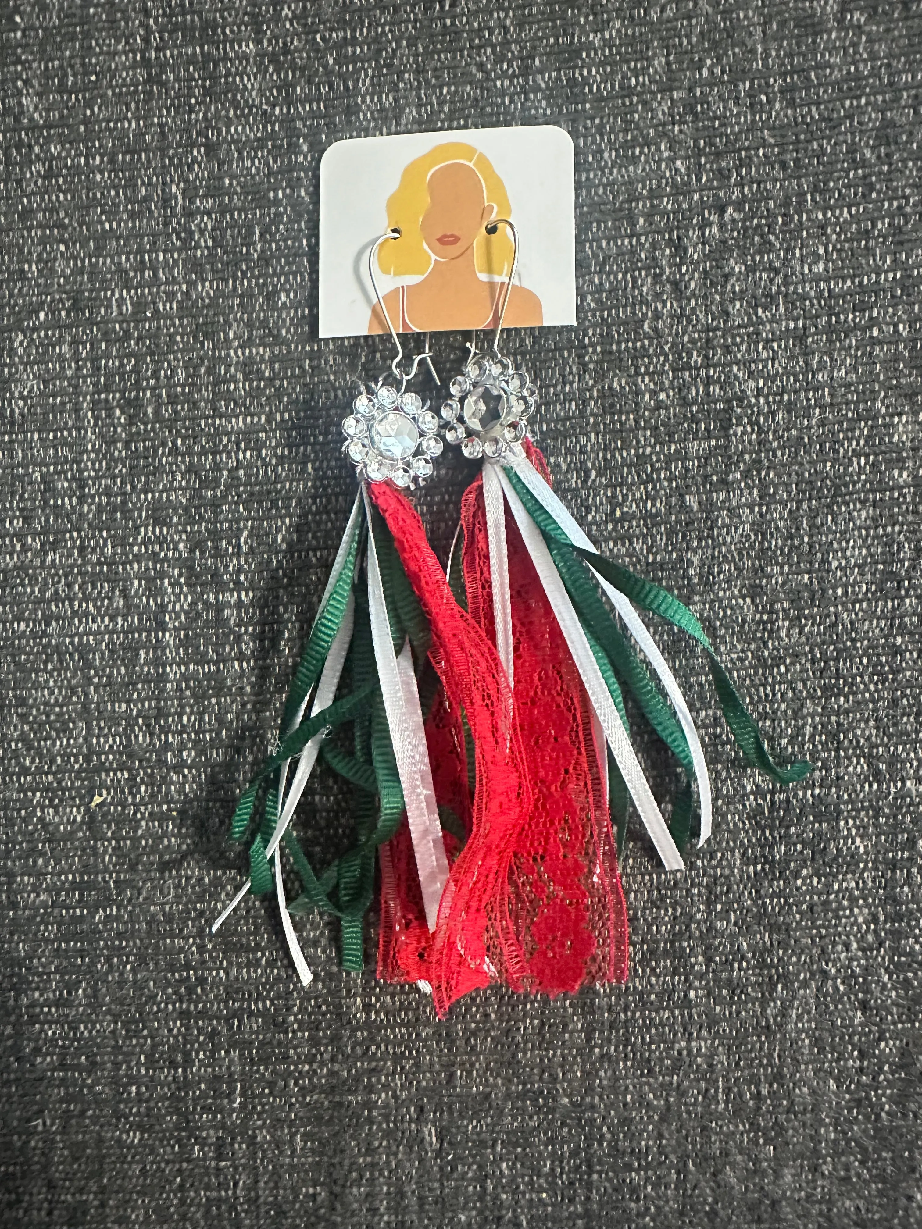 16 de Septiembre Ribbon Tassel Earrings