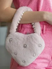 Bedazzled Plushie Heart Purse shop shelf - thumbnail 3