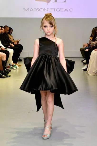 Classic One Shoulder Circle Skirt with Indulgent Bow