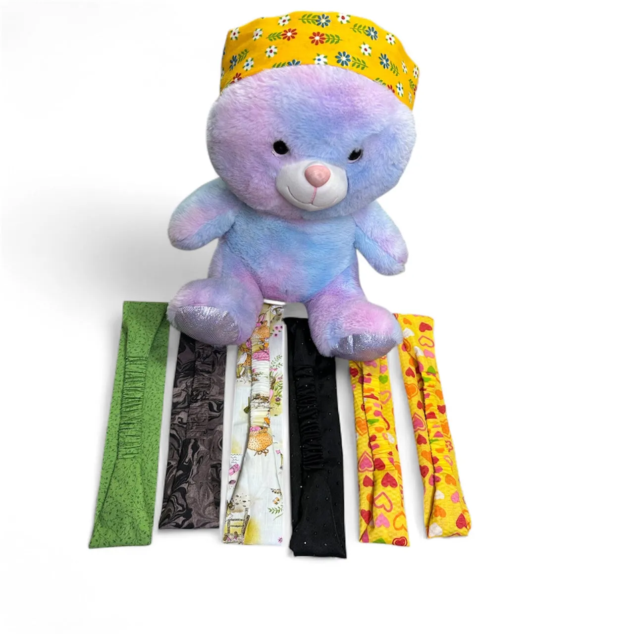 Fabric headband with elastic back adult size