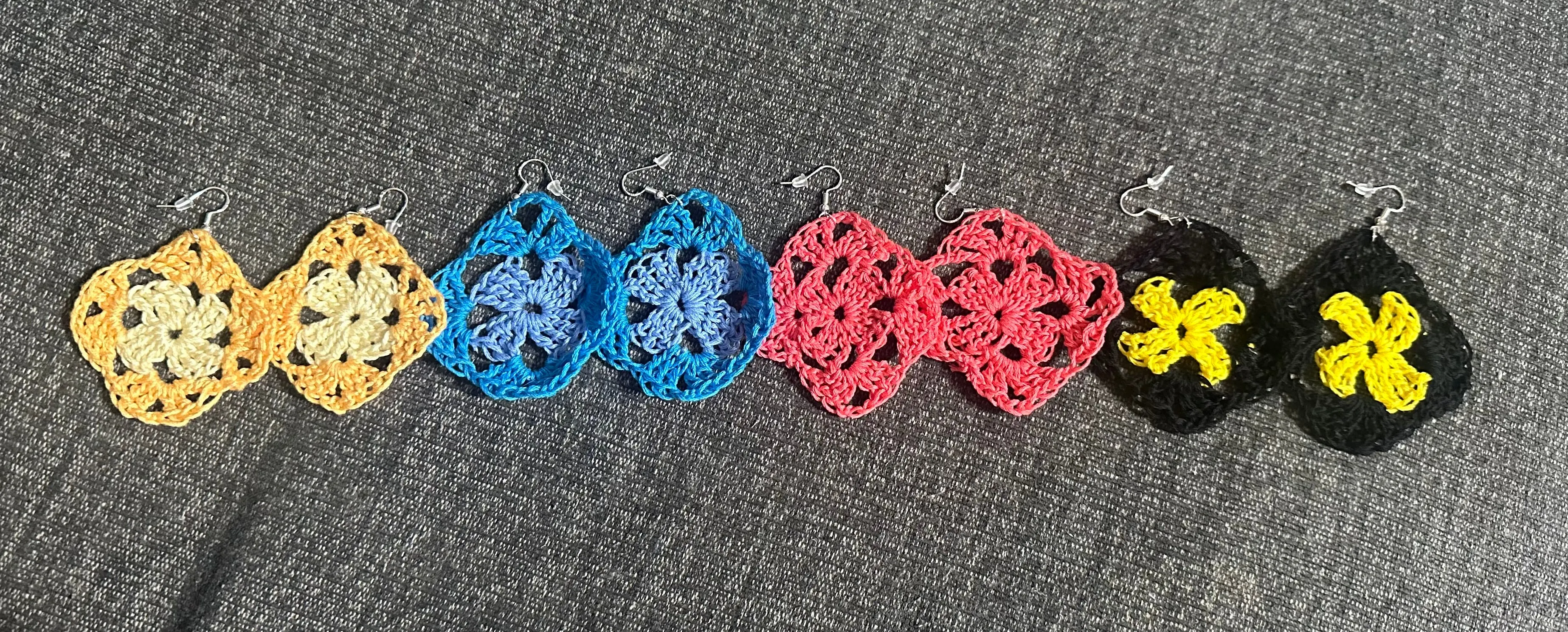 Granny square earrings